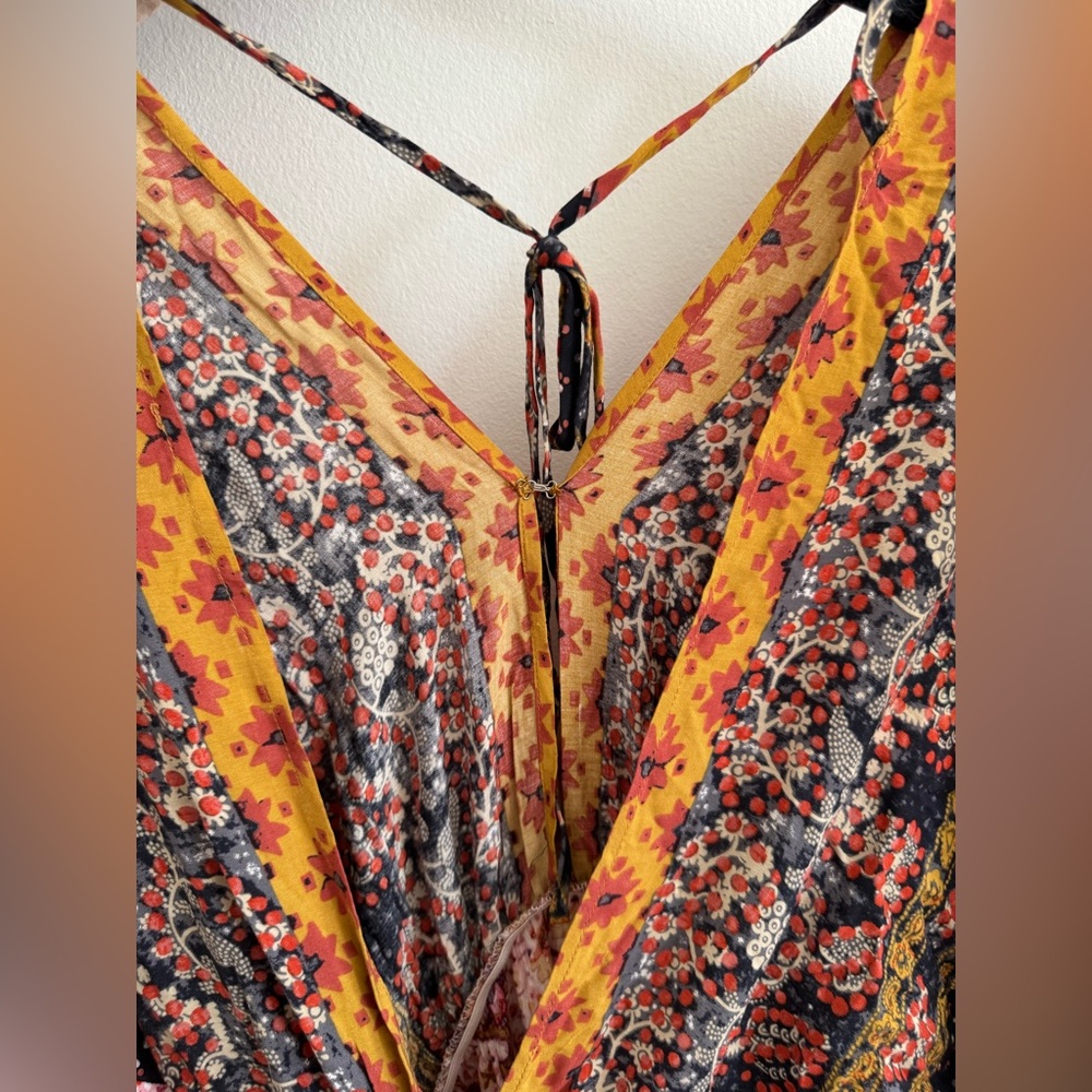 Umgee Vibrant Patchwork Long Sleeve Dress - Picture 5 of 7